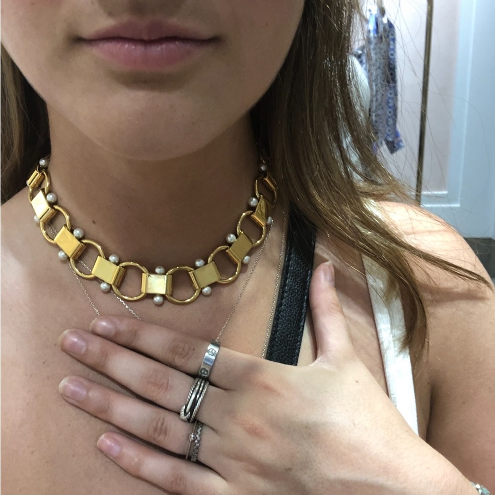 Chloe gold chain choker necklace